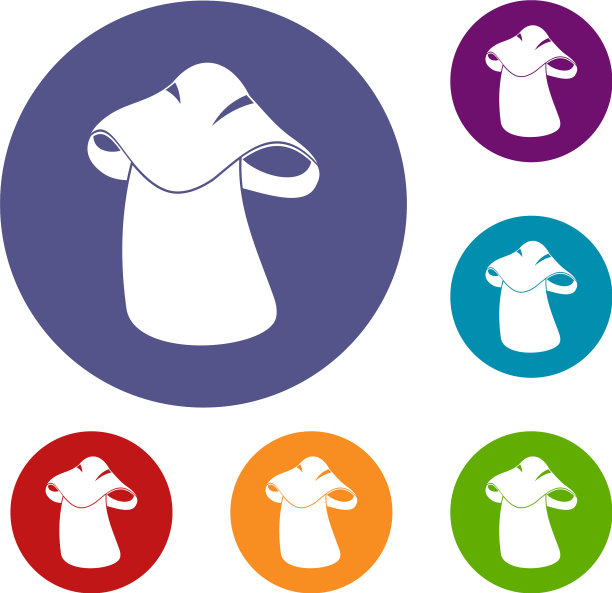 牛肝菌属菌类图标设置图片下载