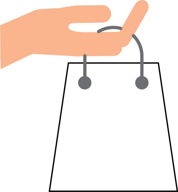 手提式纸袋礼品购物理念图片下载