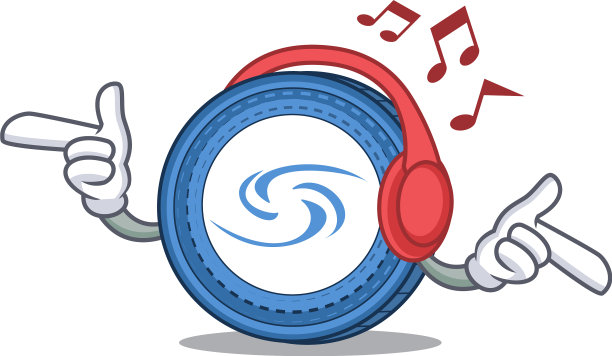 听音乐syscoin吉祥物卡通风格图片下载