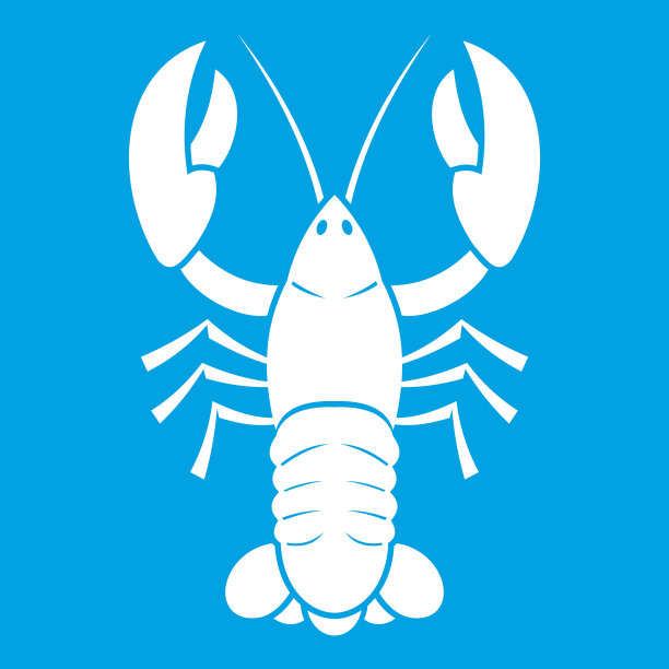 白色的小龙虾图标图片下载