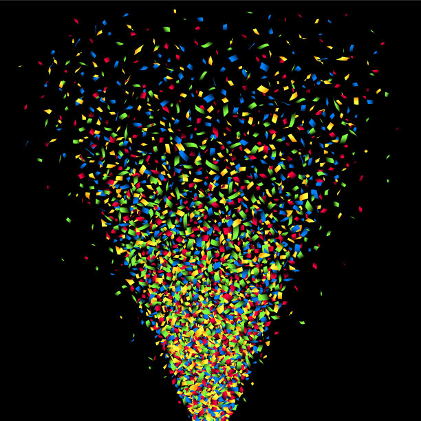 五彩纸屑炮弹图片下载