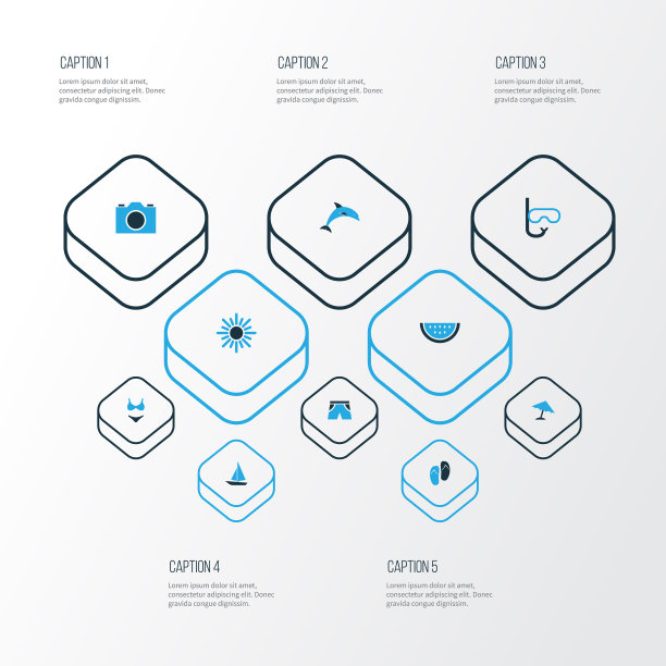 太阳彩色图标集合海豚图片下载