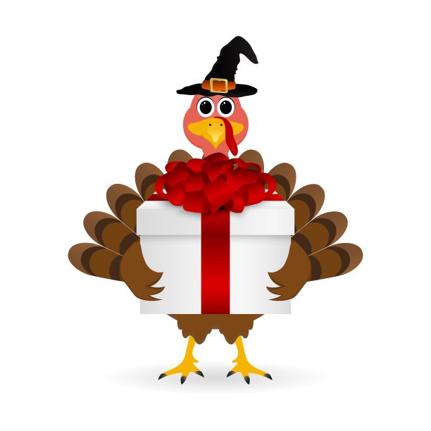 感恩节送火鸡礼物图片下载