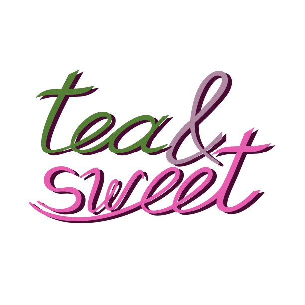 茶和甜题字手绘字母图片下载