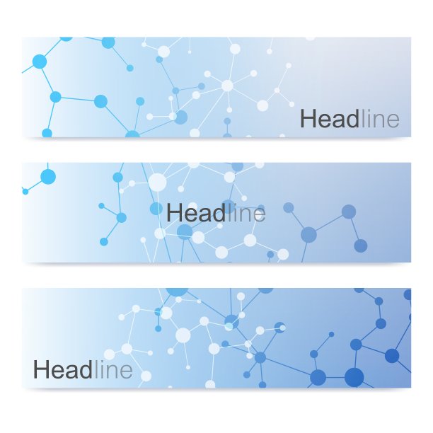 科学的一套现代旗帜DNA图片下载