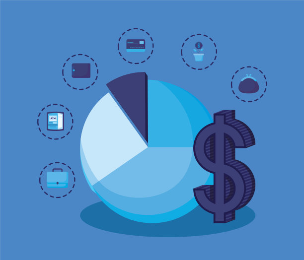 饼状统计图形与设置图标经济图片下载