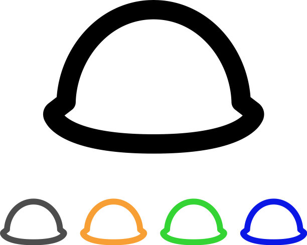 安全帽描边图标图片下载
