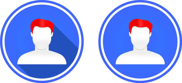 用户圆形平面图标图片下载