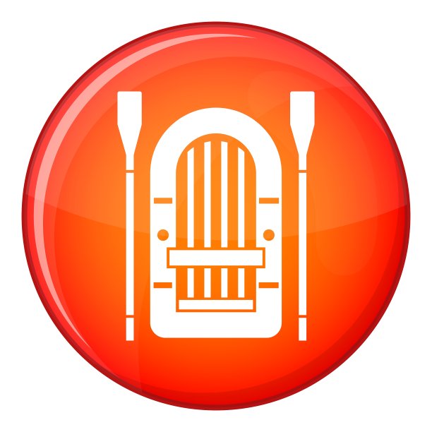 船与桨图标平坦的风格图片下载