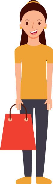 快乐的年轻女子与纸袋礼品购物图片下载