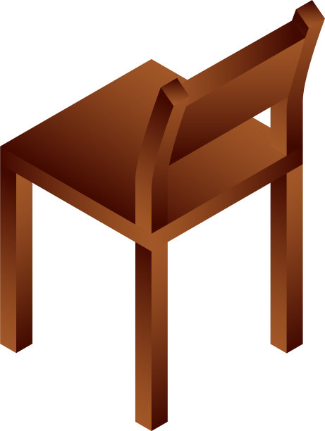 木椅图标等距风格图片下载
