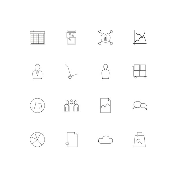 业务简单的线性图标设置概述图标图片下载