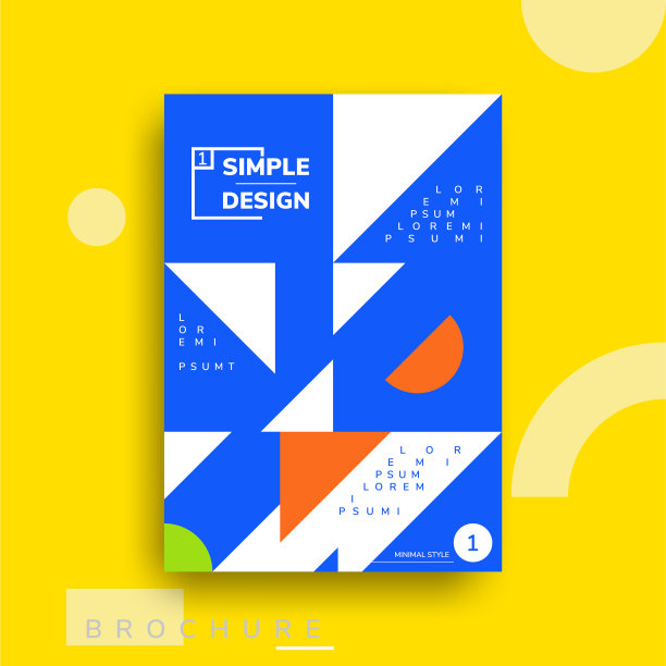 彩色平面几何封面设计图片下载