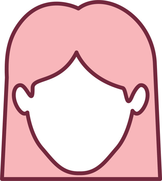 粉色剪影的无脸妇女直图片下载