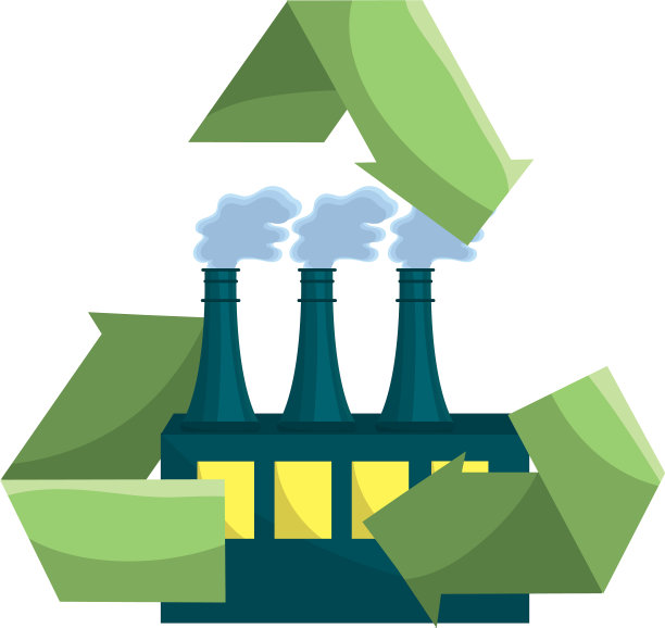 孤立的生态工厂设计图片下载