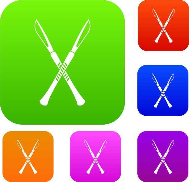 外科手术刀集颜色图片下载