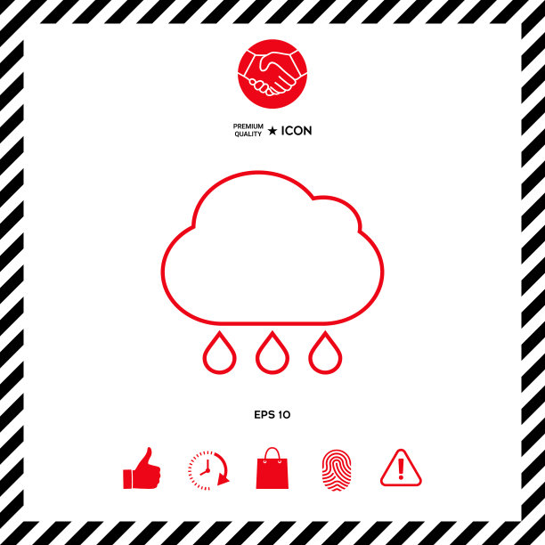 云雨线条图标图片下载