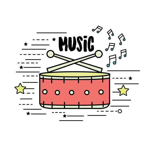 小军鼓，用来演奏音乐的乐器图片下载