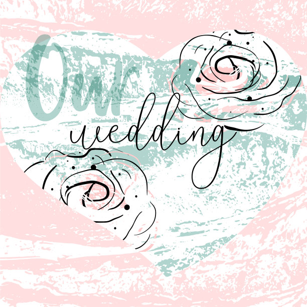 浪漫的玫瑰花边图案图片下载