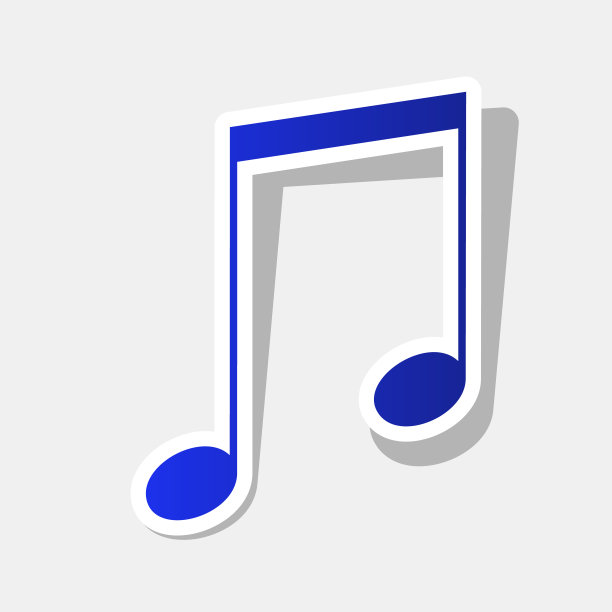 音乐标志新年的蓝色图片下载