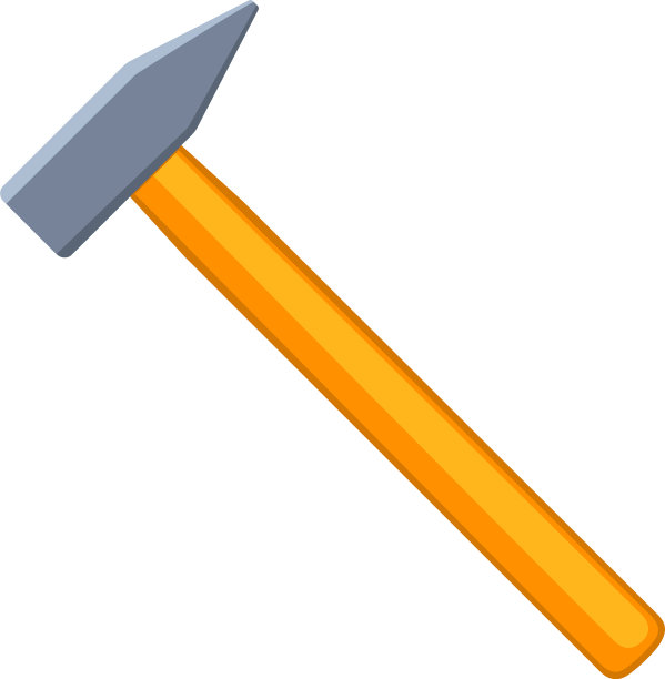 彩色卡通简易锤图片下载