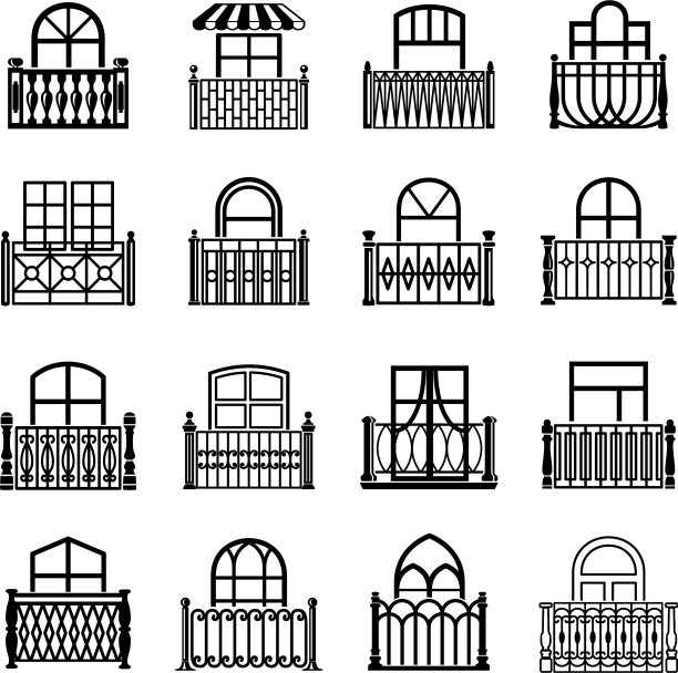 阳台窗口图标设置简单的风格图片下载