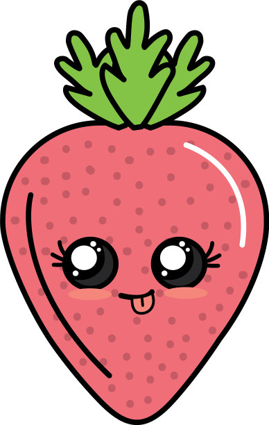 可爱娇嫩的草莓果图片下载