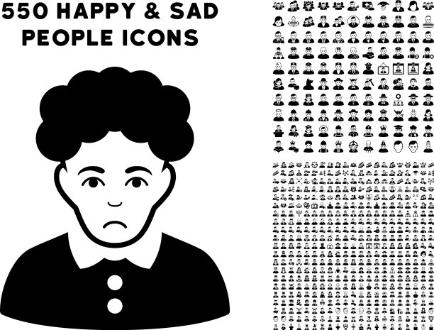 黑发女子图标与奖金图片下载