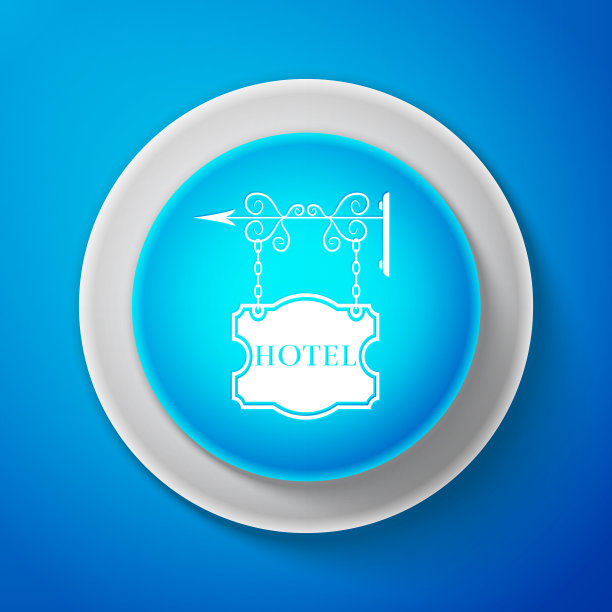 复古的户外招牌与文本酒店图片下载