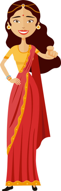 印度女商人动机平淡的卡通图片下载