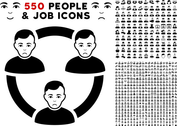 连接的社会成员图标与奖金图片下载