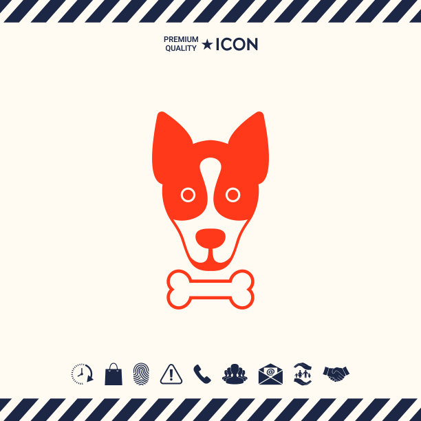 狗与骨标志标志保护标志图标图片下载