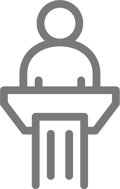 讲坛演讲线性图标图片下载