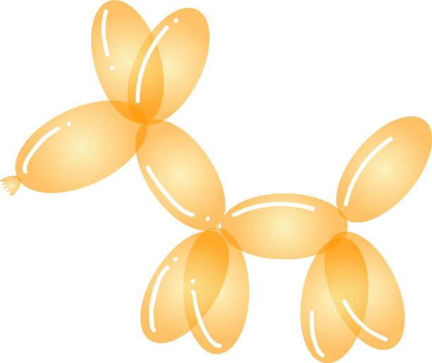 平面设计狗狗气球图孤立上图片下载