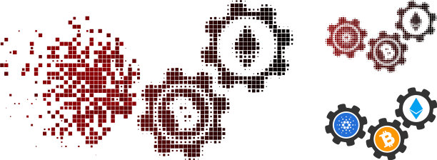 溶解点半色调卡达诺加密货币图片下载