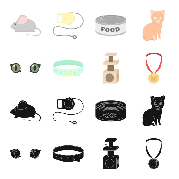 猫的眼睛，一个项圈，一个房子的猫奖章上图片下载