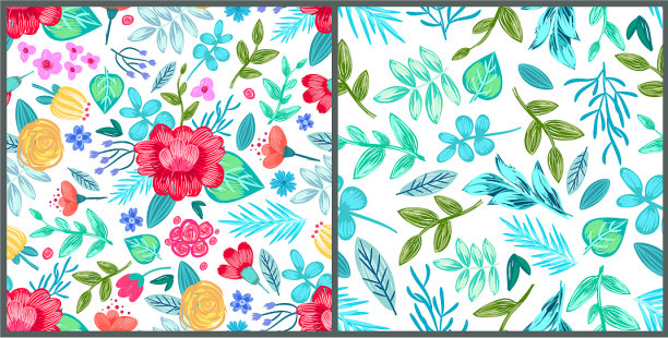 一套用铅笔画的花墙纸图片下载