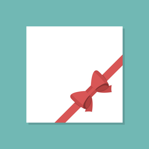 红色缎子弓孤立在白色背景图片下载