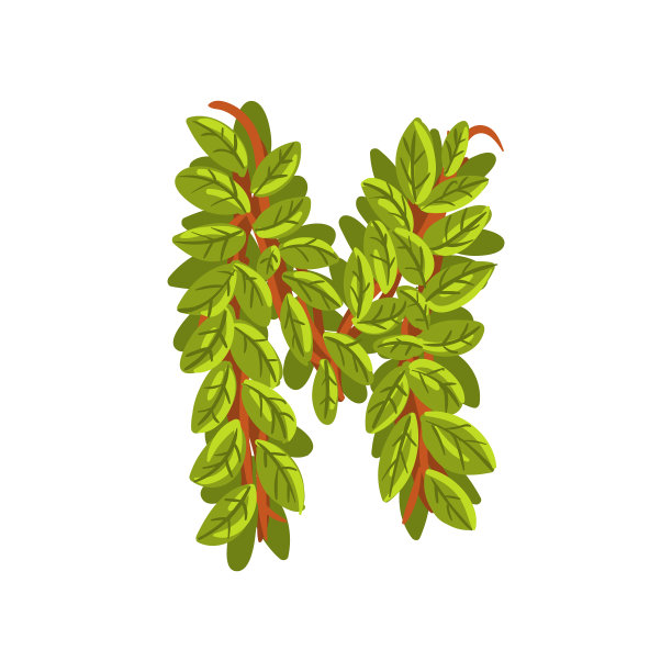 字母m是由树枝构成的英语字母图片下载