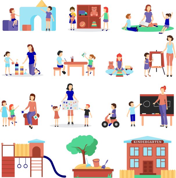 幼儿园图标合集图片下载