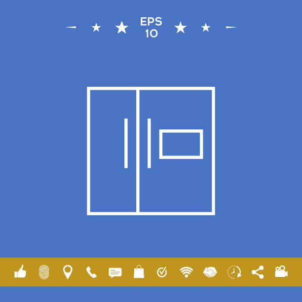 冰箱线性图标图片下载