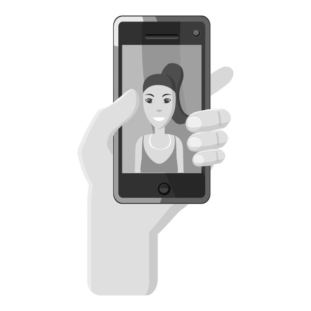 手持智能手机与照片图标图片下载