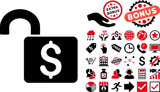 开放式银行锁扁平图标及赠品图片下载