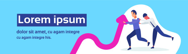 两名商人抱着弯线理财图片下载