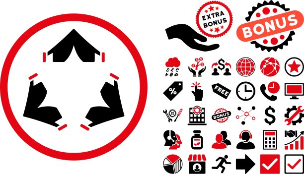 帐篷营地单位图标与奖金图片下载