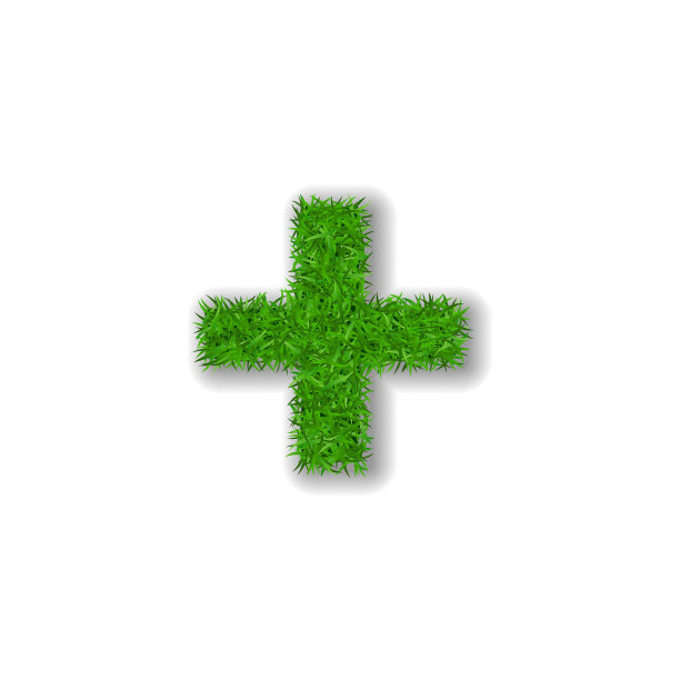 草的符号加上绿色加上孤立的白色图片下载