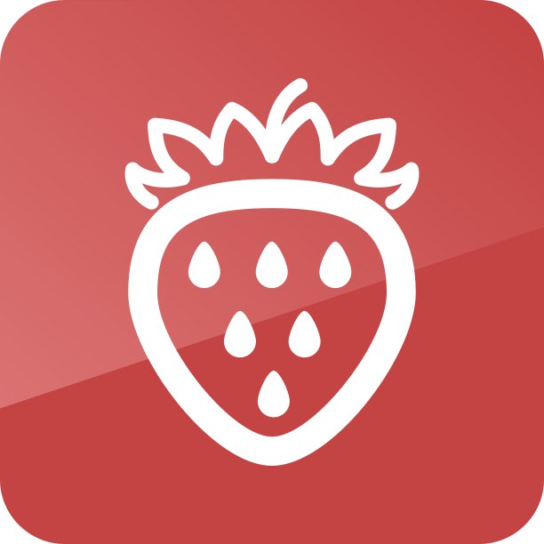 草莓轮廓图标图片下载