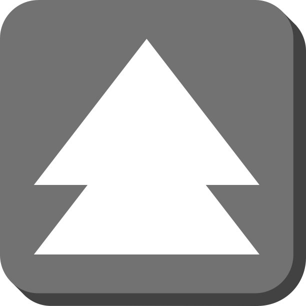 向上移动圆角方形图标图片下载