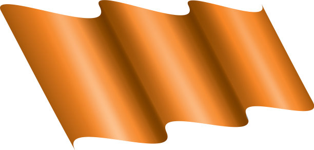 在白色背景下挥舞着橙色的旗帜图片下载