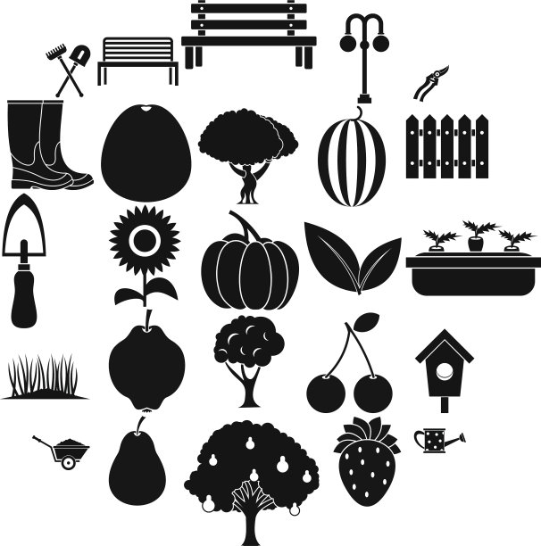 香草图标设置简单的风格图片下载